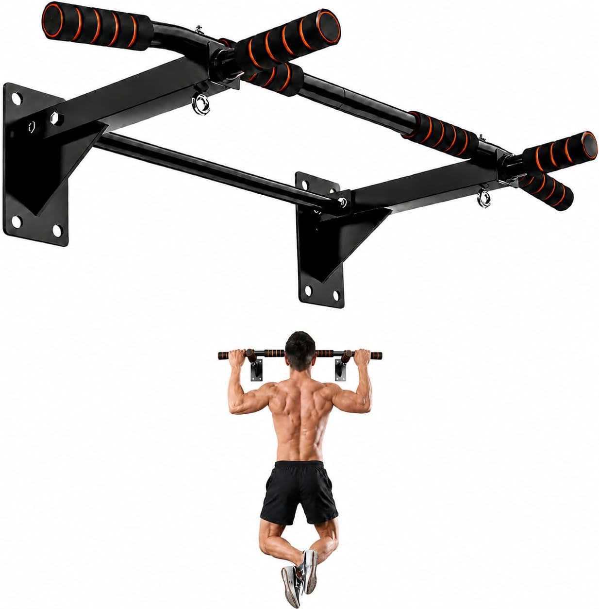 Pull Up Bar - Klimmzugstange für das Heim-Fitnessstudio, Wandmontierte Hochleistungs-Klimmzugstange