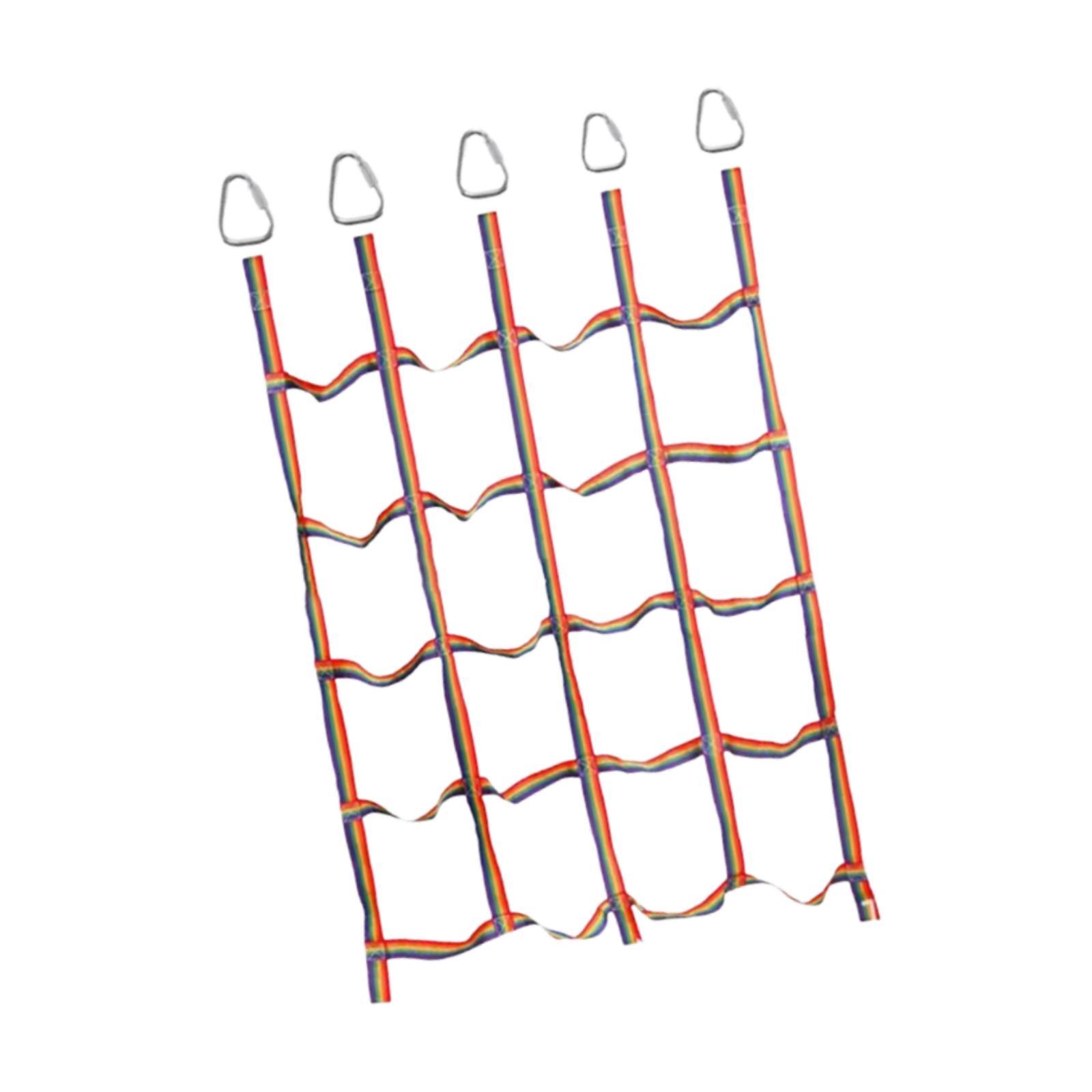 Rope Climb - Kinder-Kletternetz Regenbogen-Seil-Leiter für Outdoor-Spielset Nylon-Netz-Lastennetz für