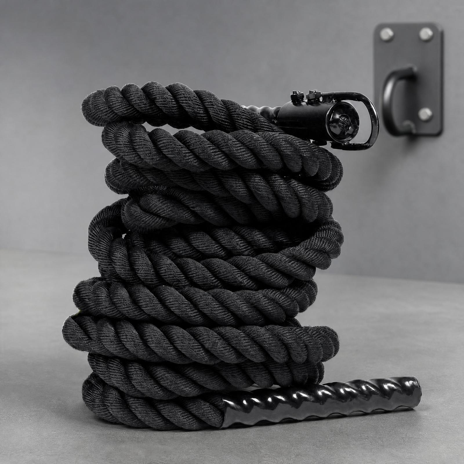 Rope Climb - Robustes Polyester-Trainingskletterseil mit Metallhaken für Heimfitness