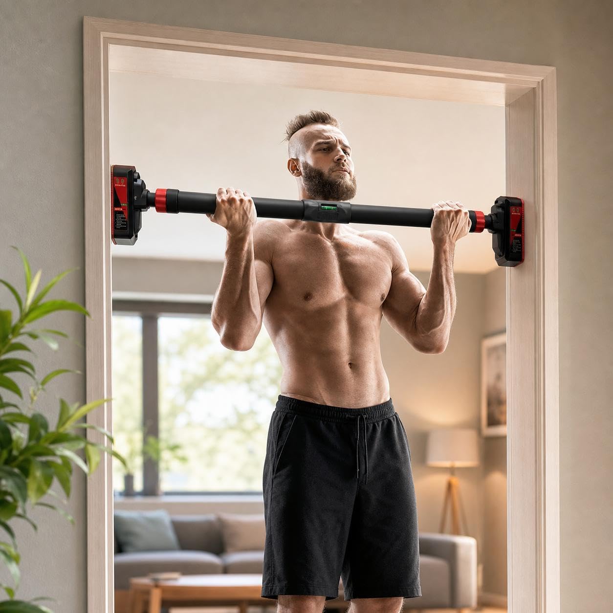 Pull Up Bar - Klimmzugstange für den Türrahmen, Klimmzugstange mit