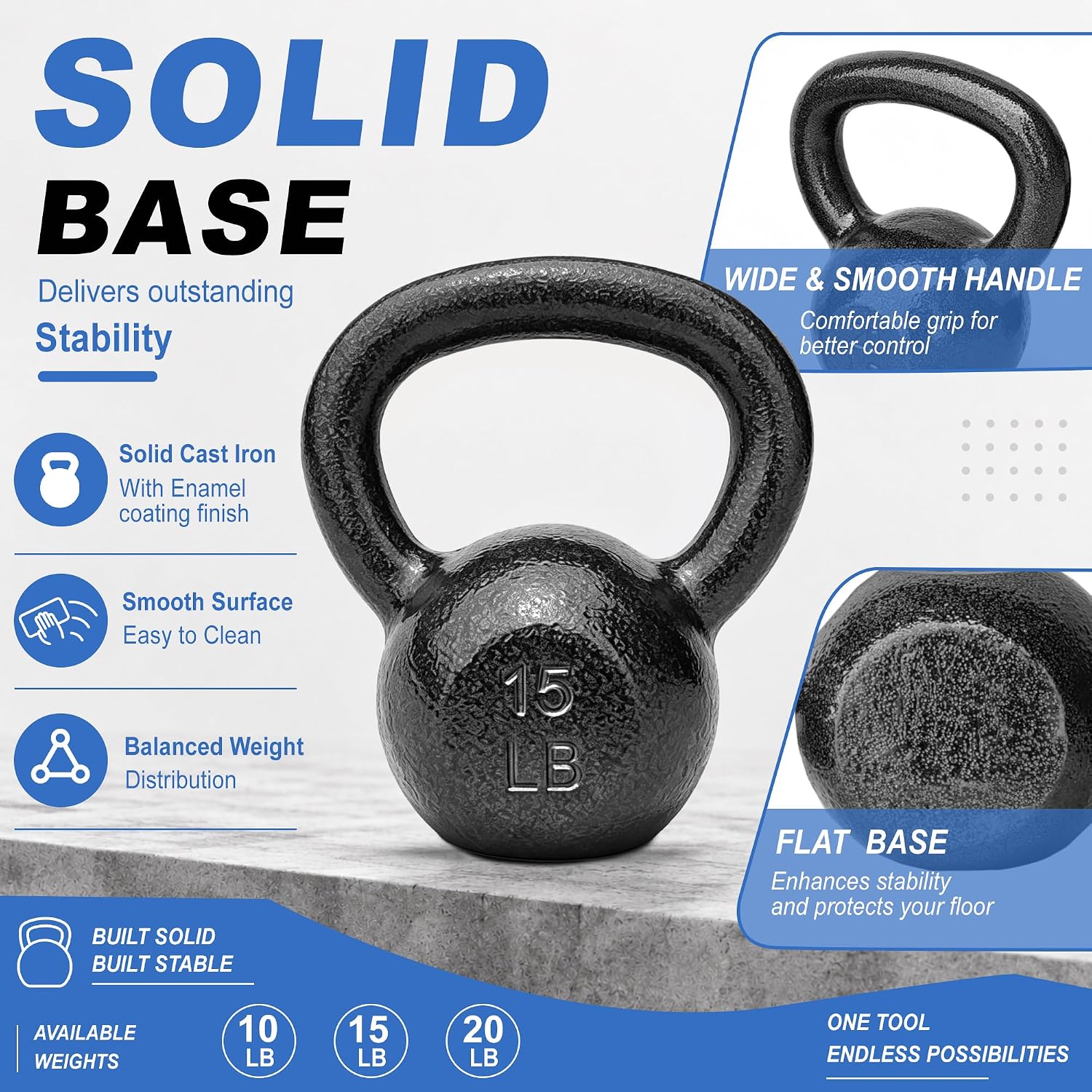 Gusseiserne Kettlebells 5-50 L – Kettlebell Bewertung und Preis
