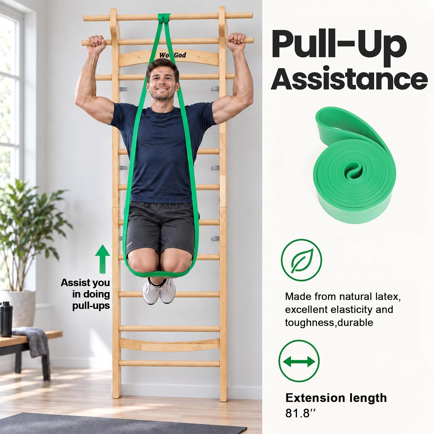 Schwedische Holzleiter mit 11  – Pull Up Bar Bewertung und Preis